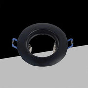 Trade Shop - Portafaretto Ad Incasso Fisso Supporto Tondo Per Faretti Lampada In Alluminio P32 - Nero