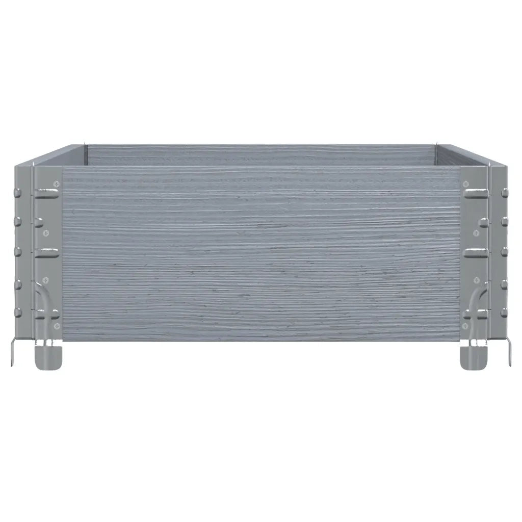Paretale per Pallet Grigio 100x50 cm in Legno Massello di Pino 4010280