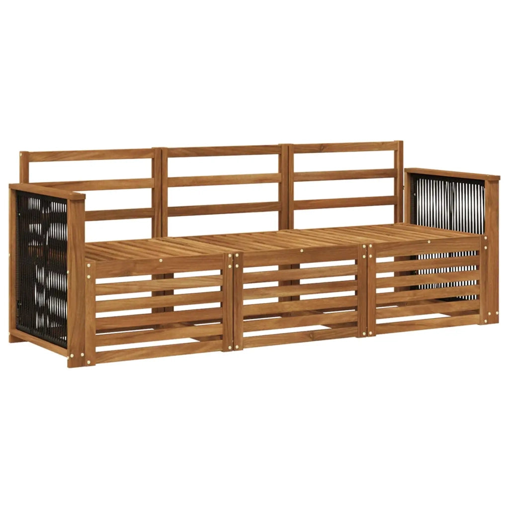 Set divani 3 pcs Legno di Acacia Massello