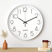 Orologio da parete, 30 cm, motore quartz, design moderno e minimalista (bianco)