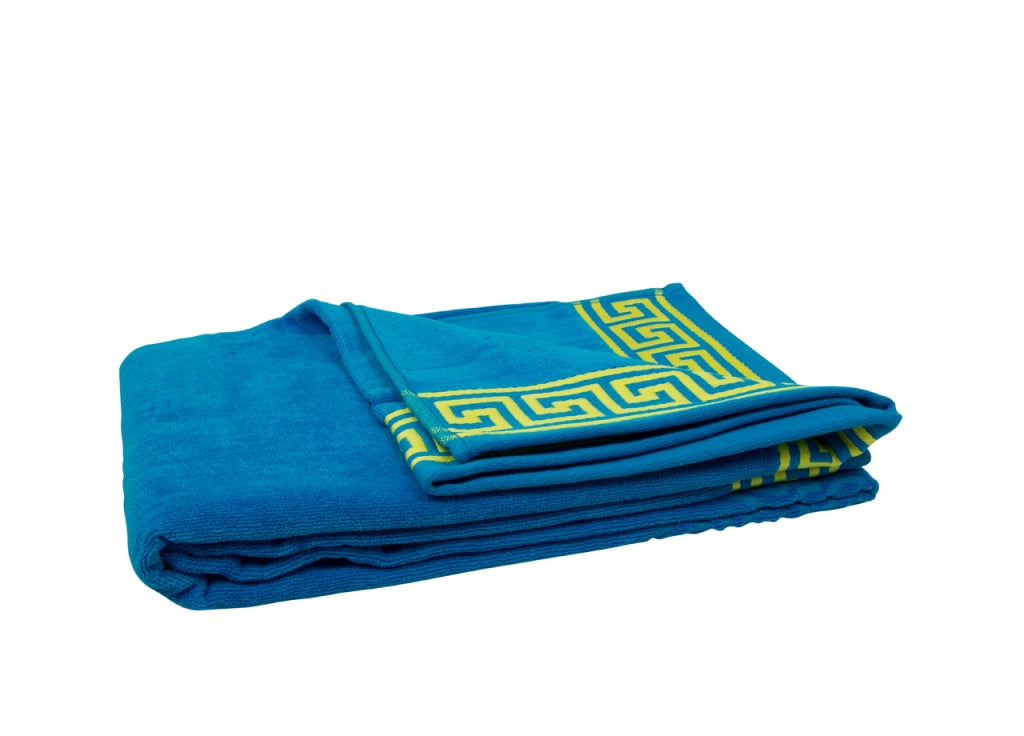 Telo Mare Jacquard Spugna Asciugamano Spiaggia Disegno New Cameo - Telo Mare - Turchese