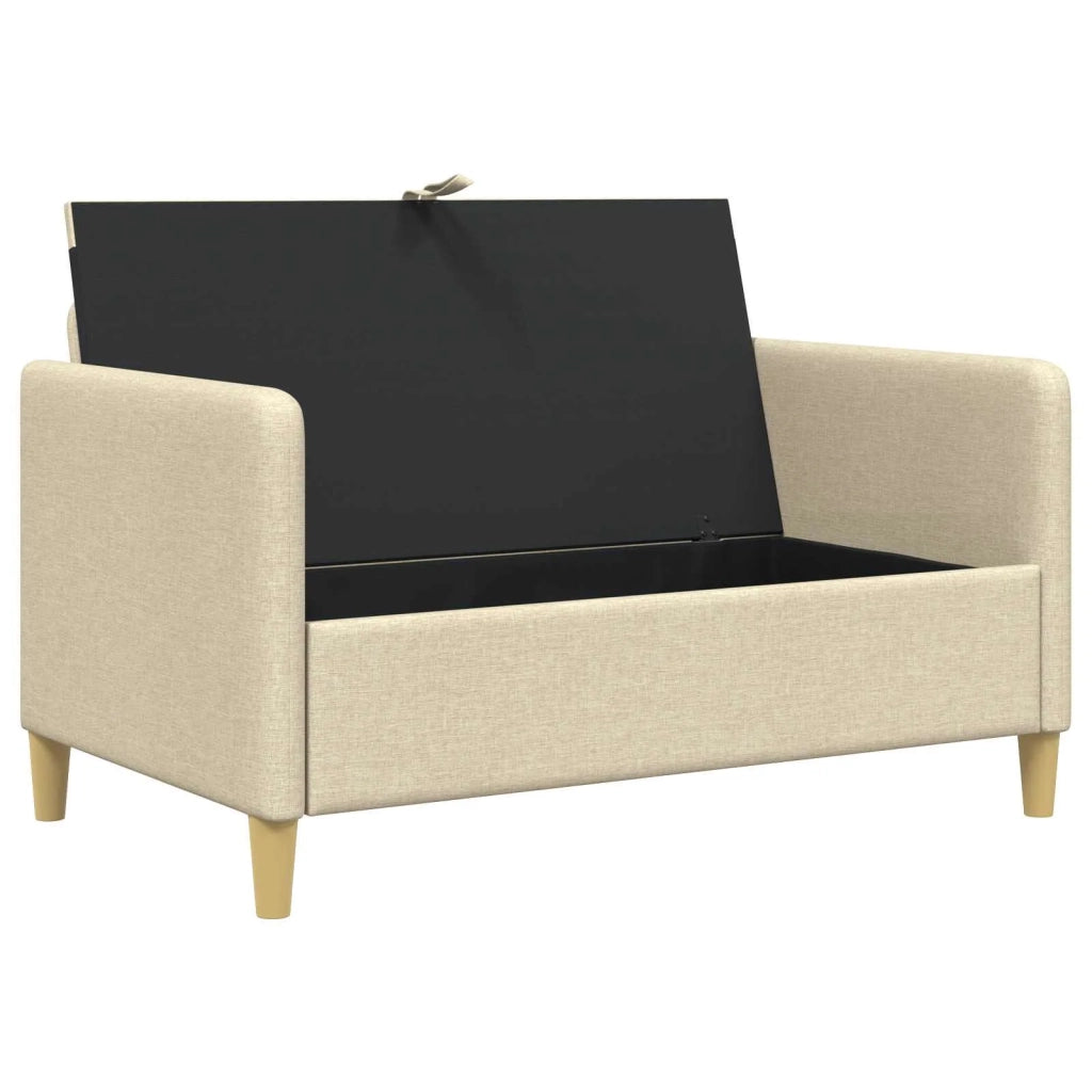 Divano con Storage Crema 122 x 78 x 87 cm Poliestere 42036898
