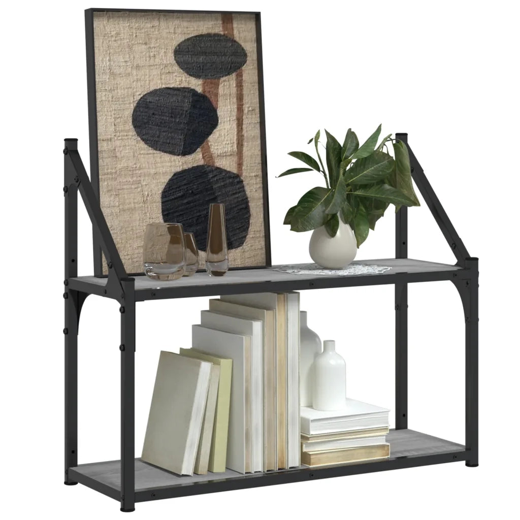Scaffale Parete 2 Ripiani Grigio Sonoma 60x21x51 cm Multistrato