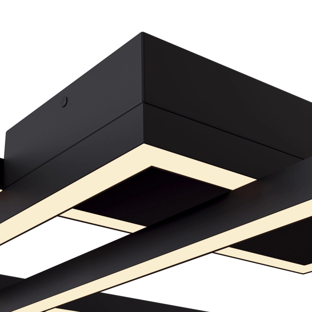 Maytoni Lampadario moderno Line 3 luci LED integrato nero metallo acrilico