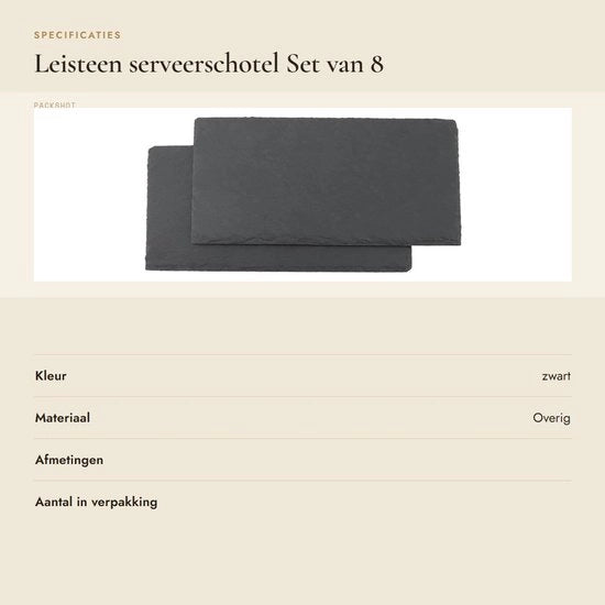 Set di lastre di pietra per supporto di 8 pezzi - lastre rettangolari - pietra durevole - regalo unico - 25 x 12 cm - fondo antiscivolo - piatti da servizio