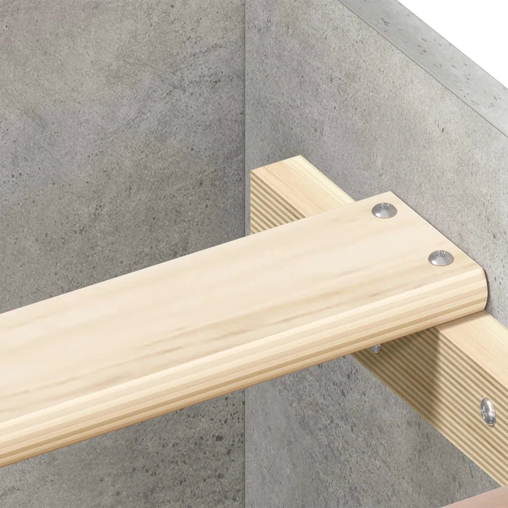 Giroletto con Testiera e Pediera Grigio Cemento 140x190 cm 3203785