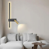 Lampada Da Parete App1439-w Right Black Gold