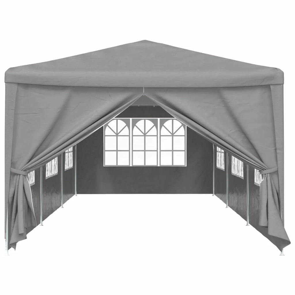 Tenda Party 900 x 300 x 255 cm Grigio Chiaro PE e Acciaio