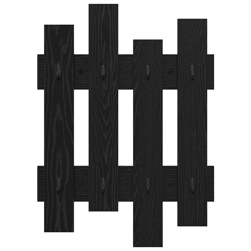 Appendiabiti a muro Rovere Nero 60 x 3 x 82 cm CFW1991104