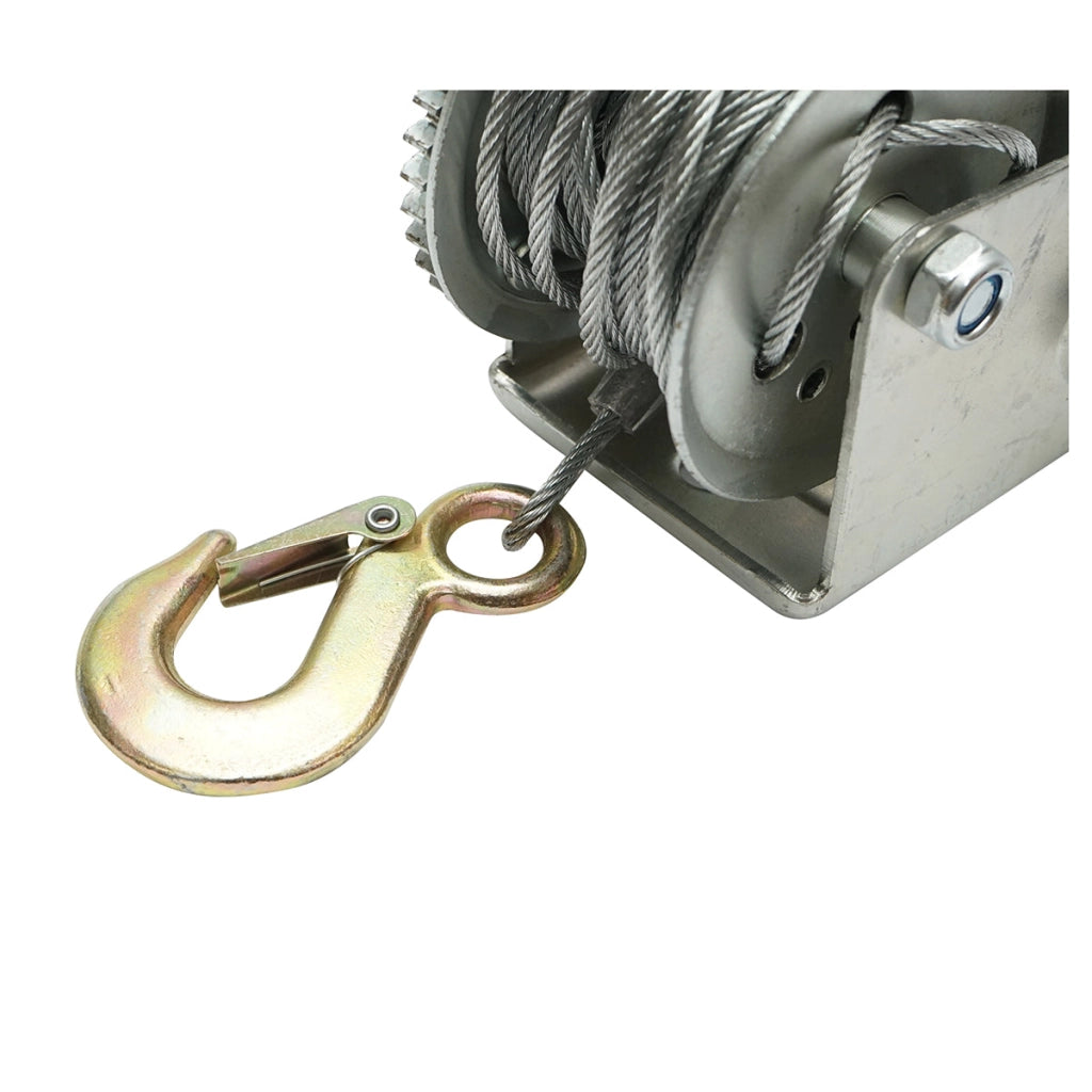 Verricello manuale da 350 kg con cavo d'acciaio da 4 mm x 8 m Breckner Germany
