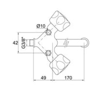 Gruppetto per scaldabagno tipo antigocciolamento idral 0176 ottone cromato