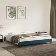 Giroletto senza Materasso-Struttura Letto Blu Scuro 180x200 cm in Velluto 692585