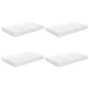 4 pz Scaffali a Parete | Ripiano a parete | Mensole a Parete Bianco Lucido 40x23x3,8 cm in MDF