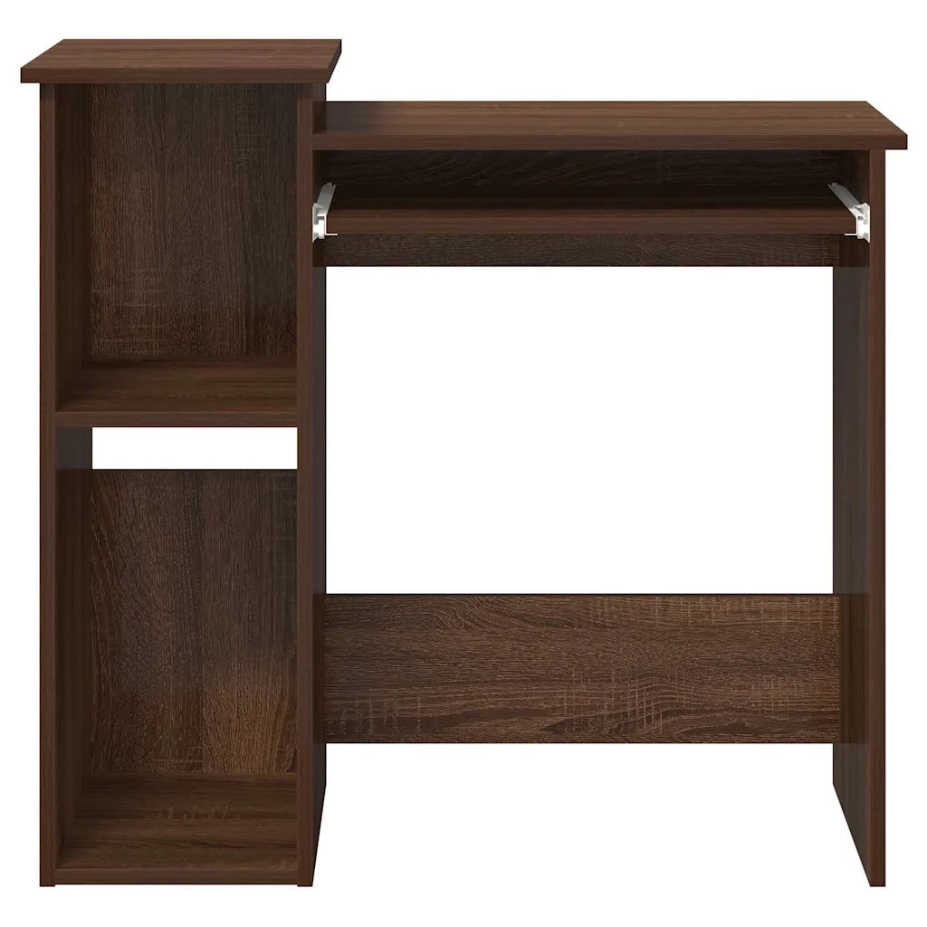 Scrivania Mensole Rovere Marrone 84x40x78 cm Legno Multistrato 860451