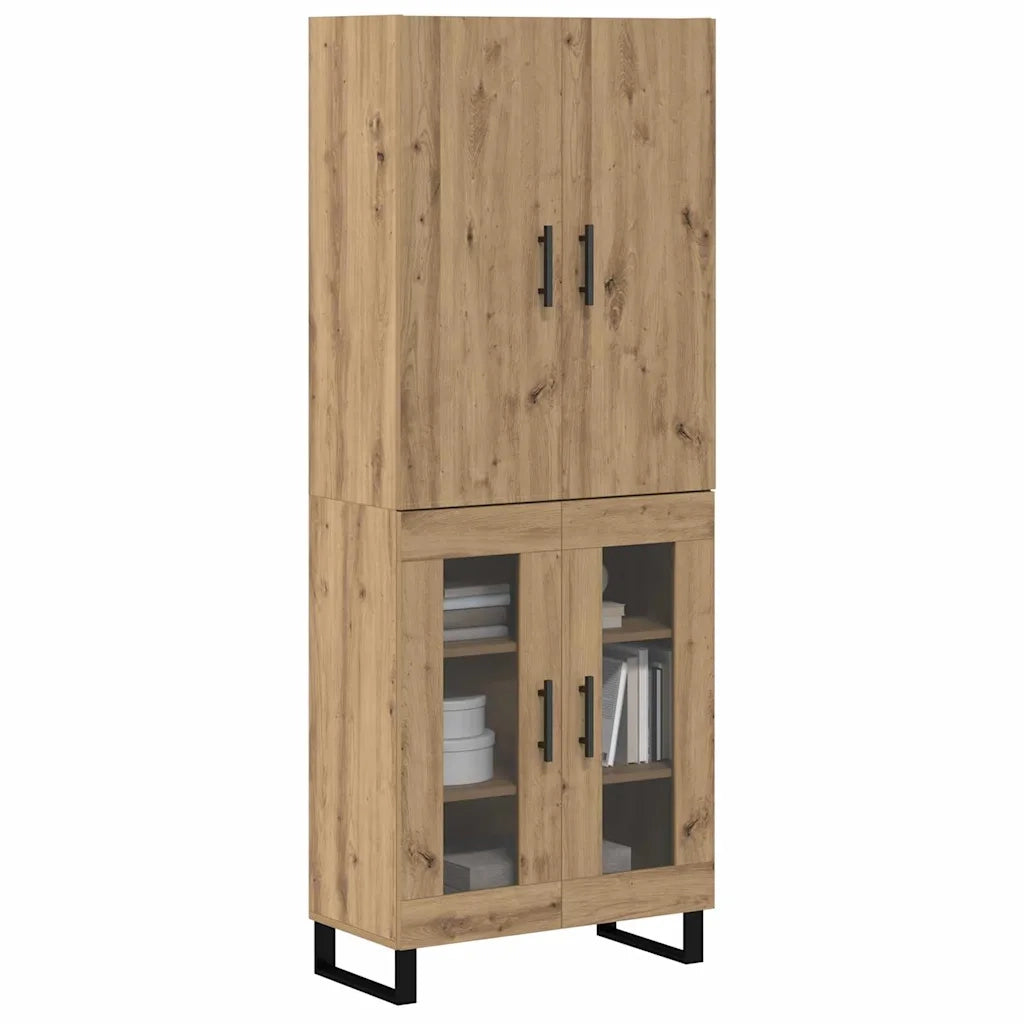 Credenza 2 pcs Rovere artigianale 69,5 x 34 x 180 cm 3403199