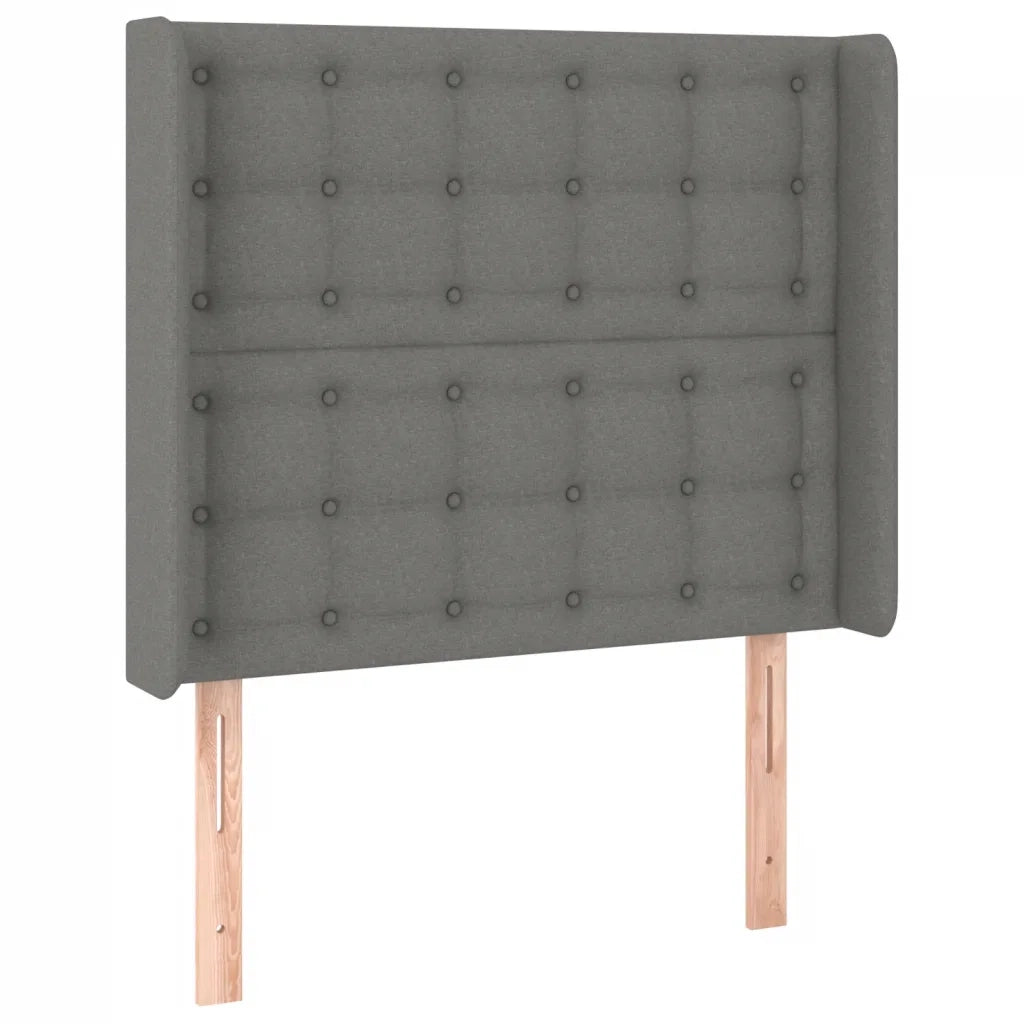 Giroletto a Molle con Materasso Grigio Scuro 100x200 cm Tessuto 3132290