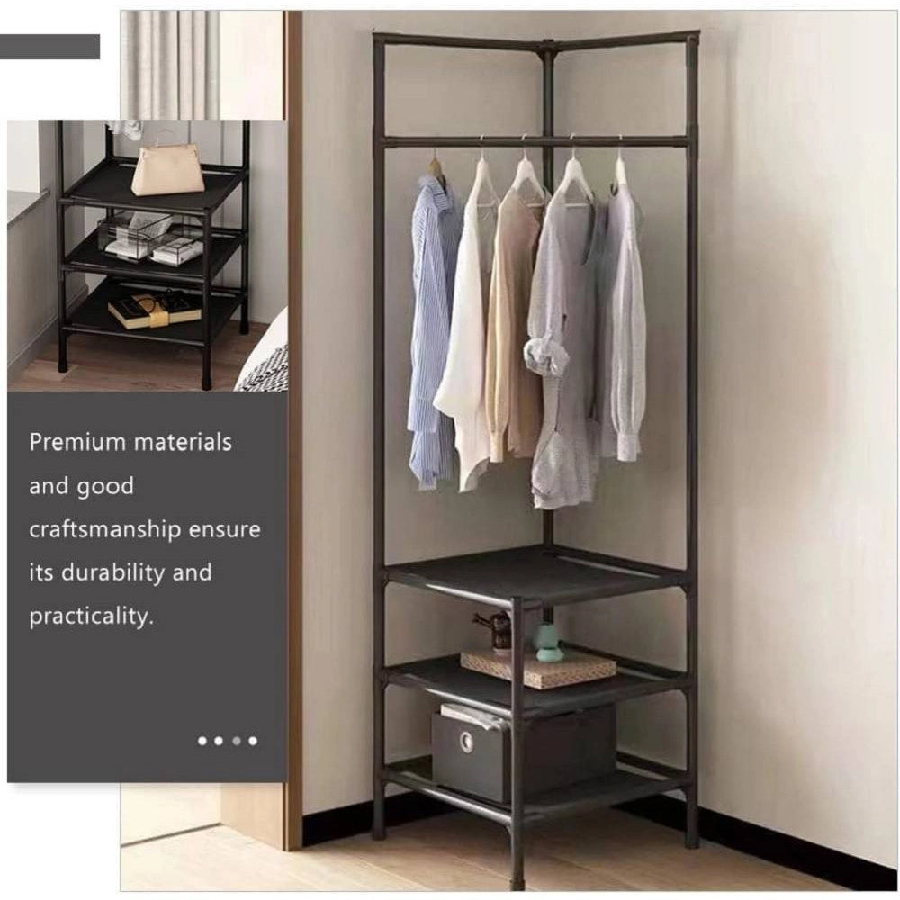 Trade Shop - Appendiabiti Ad Angolo In Metallo Armadio Organizer Abbigliamento Retrò Espositore -