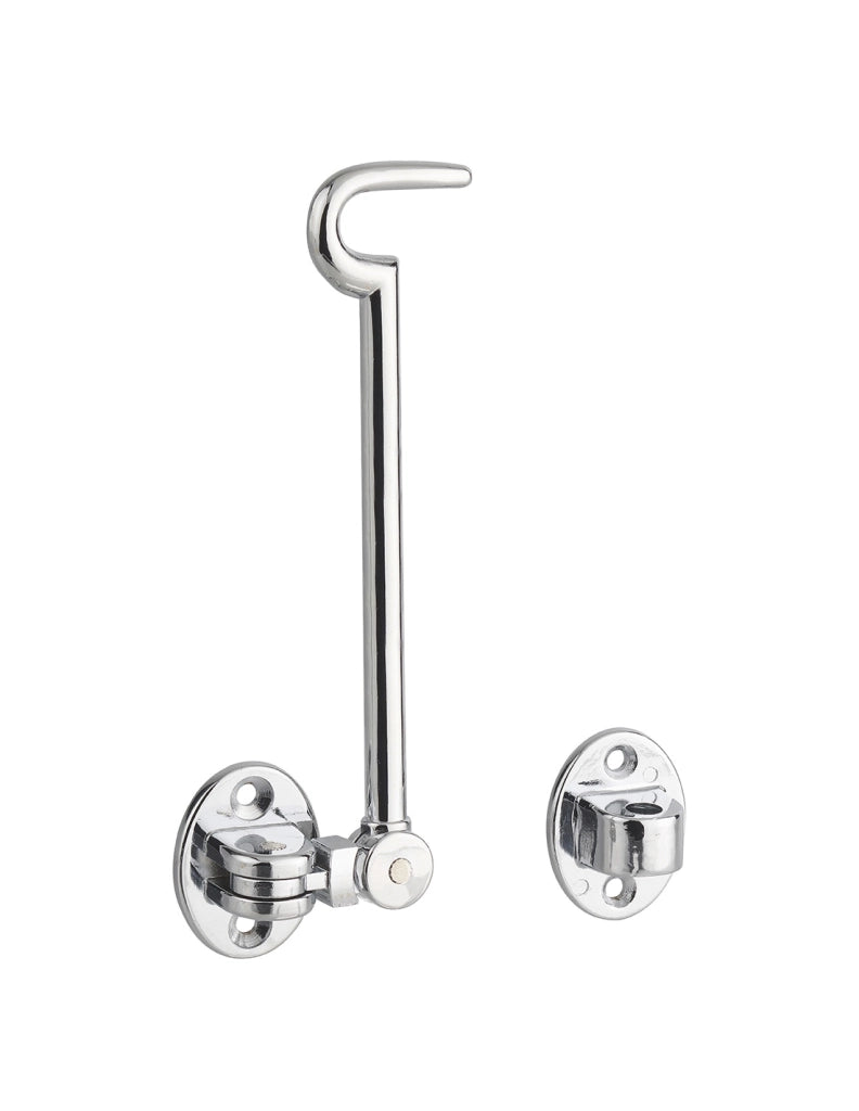 Gancio orientabile con occhiello, cromato 20cm, ferma porta, finestra, bagno - THIRARD