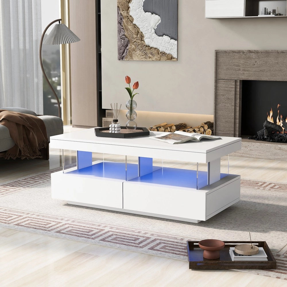 Tavolino da Caff¨¨ Moderno Lucido ¨C MINIMAL ¨C 100x60x49.5cm