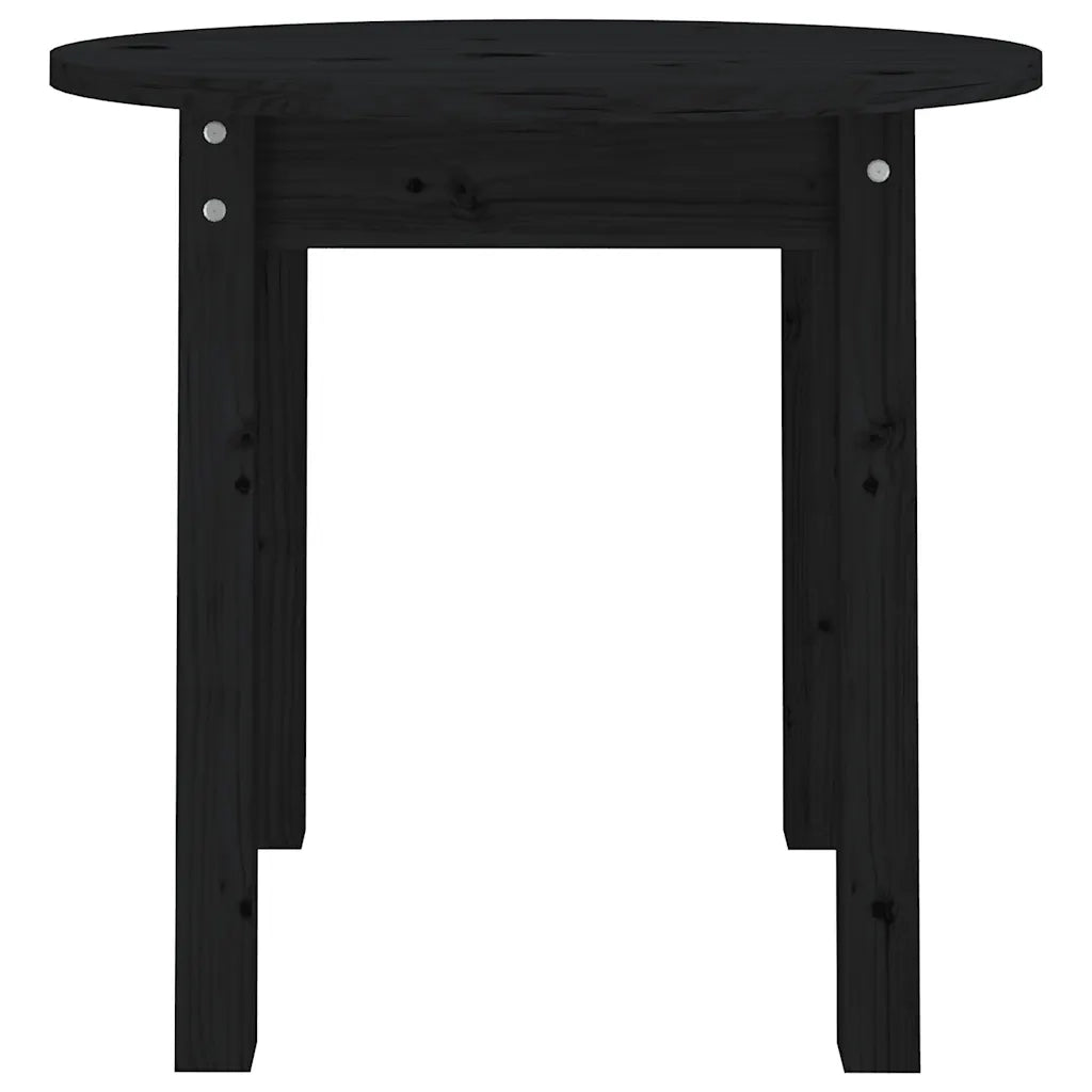 Tavolino da Salotto-Tavolino da soggiorno-Tavolo Nero ? 45x40 cm in Legno Massello di Pino
