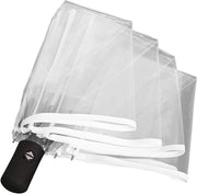 Parasole automatico trasparente con borsa portatile - 98 cm di diametro, resistente alle tempeste - uomo, donna, pieghevole - matrimonio, viaggio, golf - parasole da tasca, esterno