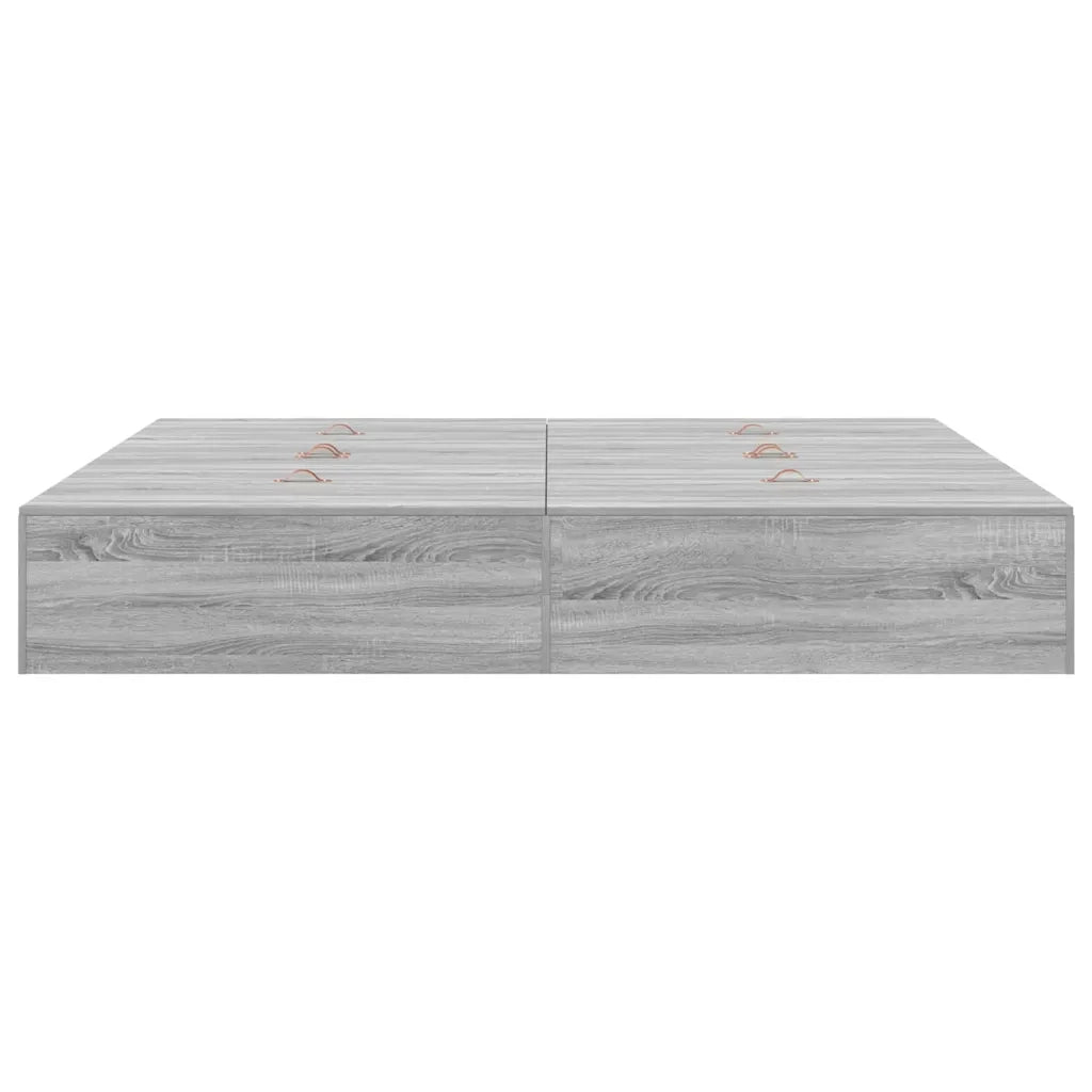Struttura letto con contenitore Grigio Sonoma 200 x 200 cm 3335362