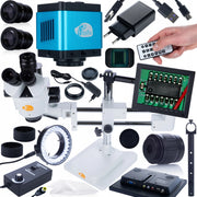 Mikroscopio Stereoscopico Trinoculare Jupiter Pro MSJP-T-SDMS1 – Zoom 7x-45x, Testa Rotante 360°, Display 8"