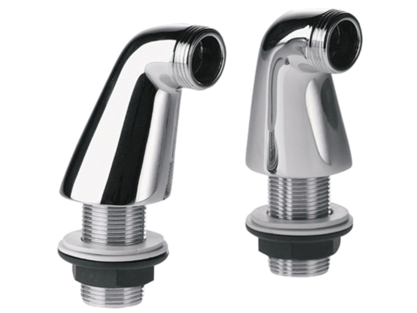 Coppia colonnette bordo vasca in ottone cromato, serie uk