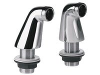 Coppia colonnette bordo vasca in ottone cromato, serie uk