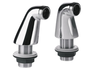 Coppia colonnette bordo vasca in ottone cromato, serie uk