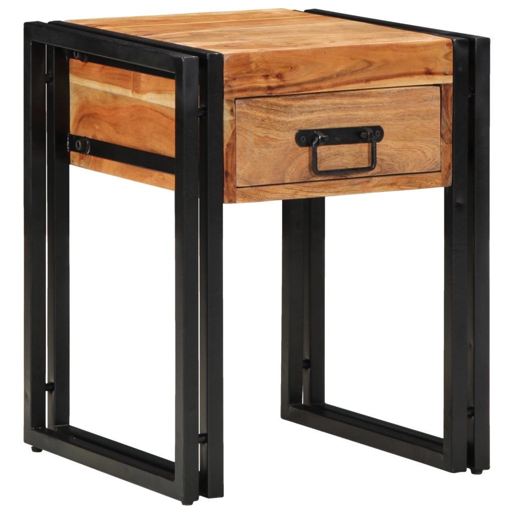 Tavolino  40x40x50 cm in legno massello di acacia