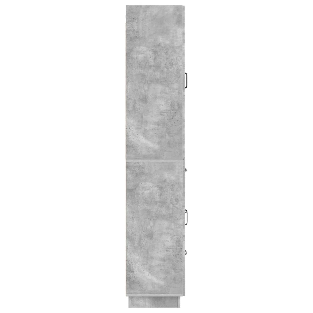 Set di armadi 2 pcs Grigio Cemento Legno ingegnerizzato
