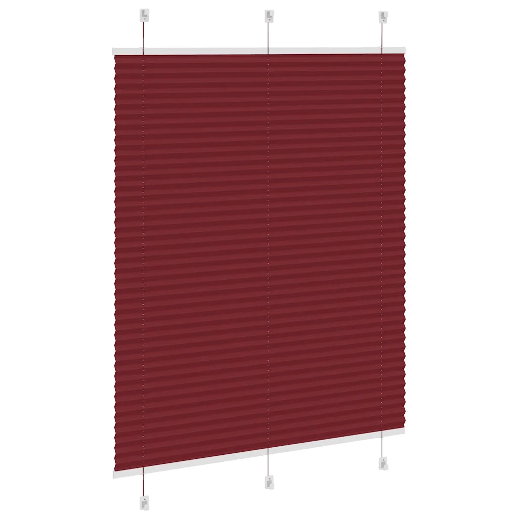Tenda Plissettata Rosso Bordeaux 110x150 cm Larghezza Tessuto 4015247