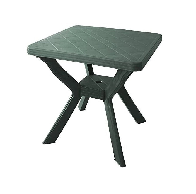 Tavolo Nilo Verde 79x79 cm in Plastica per Giardino e Bar