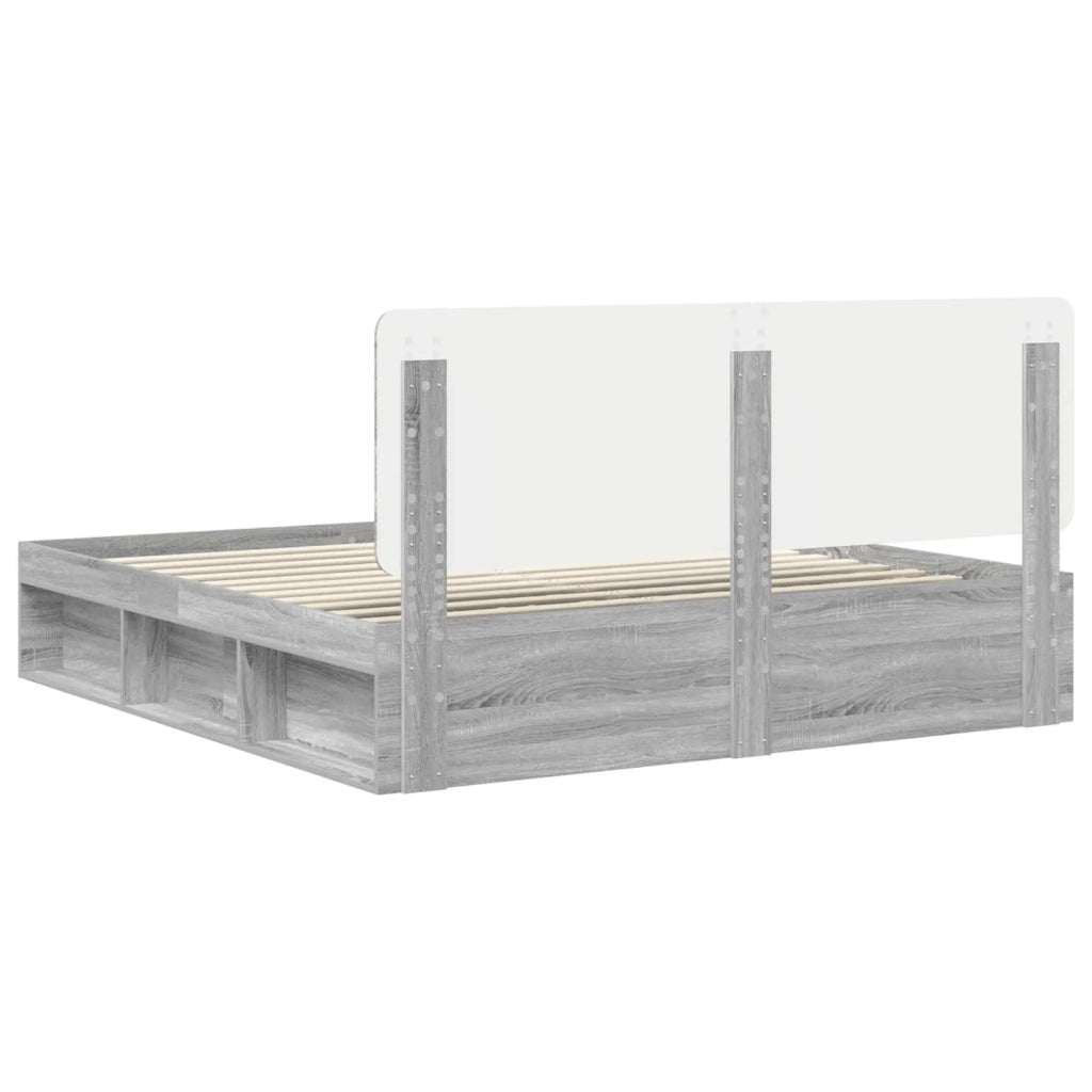 Struttura del letto Grigio Sonoma 180 x 200 cm Pino massello 3412457