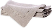 Set di tovaglioli di lino con zoom naturale, 50x50cm, 100% lino europeo, set da 4 lavabile, ideale per cucina, Natale, matrimoni, ristoranti e uso quotidiano.