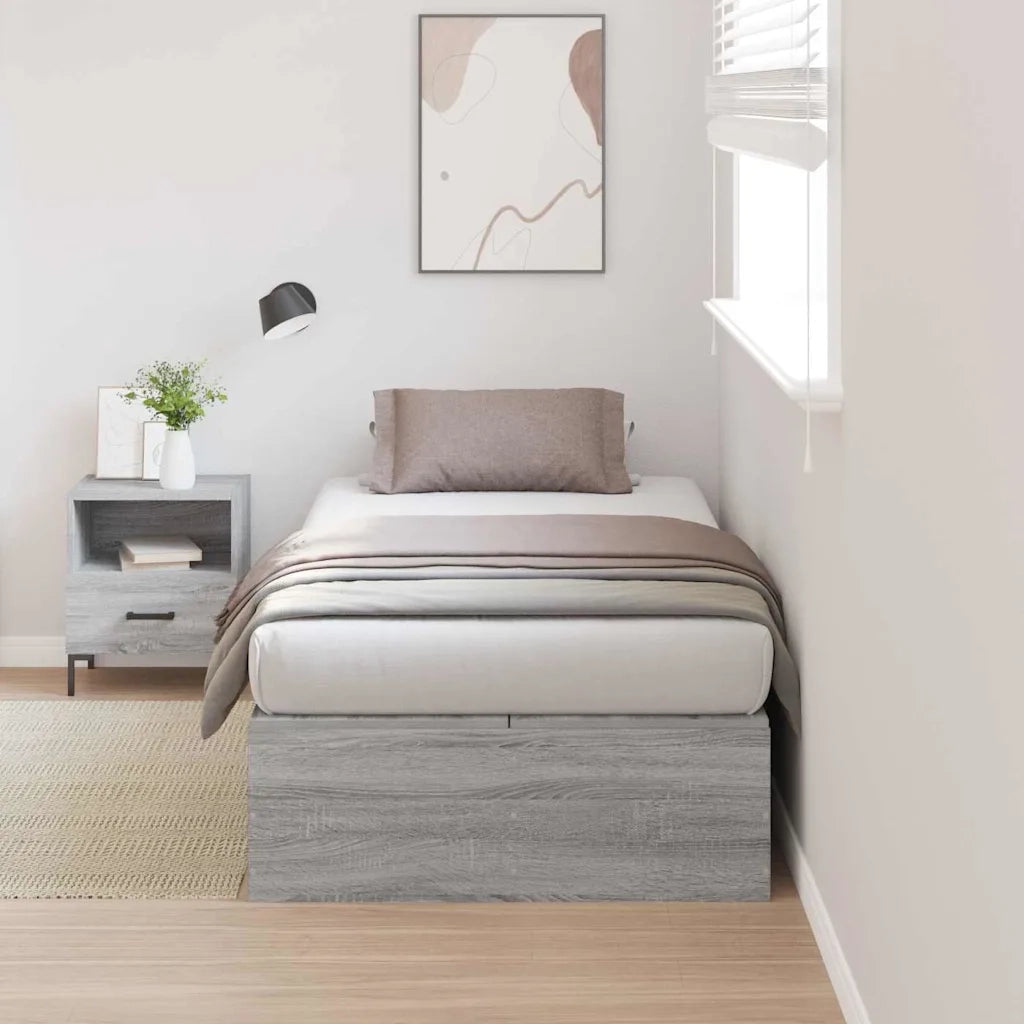 Struttura letto con contenitore Grigio Sonoma 90 x 200 cm 3335346