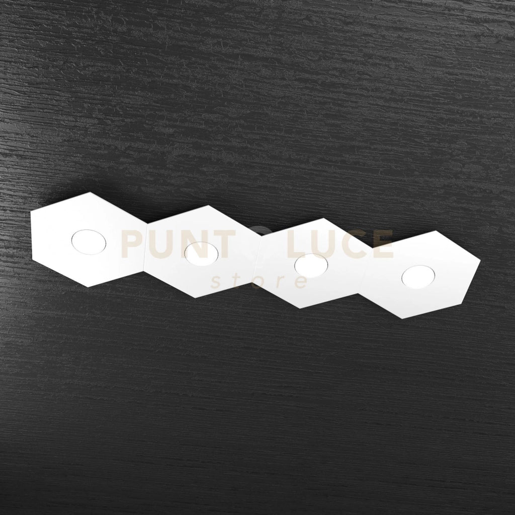 HEXAGON APPLIQUE-PLAFONIERA 4 LUCI BIANCO 1142-4L-BI