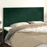 Testiera-Testata-Testiera Decorativa Verde Scuro 200x5x118/128 cm Velluto 830363