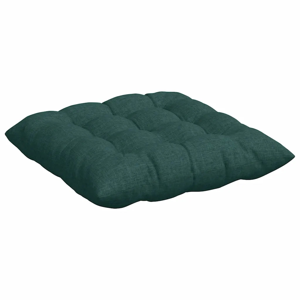 Cuscini per Seduta 4 pcs Verde Scuro 40 x 40 x 6 cm Tessuto