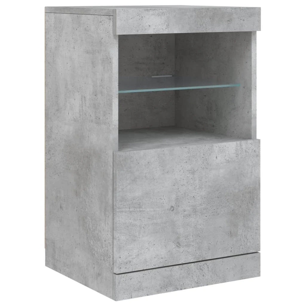 Buffet credenza cassettiera armadio mobile contenitore organizer per cucina soggiorno salotto con luci LED 123 x 37 x 67 cm grigio 02_0029974