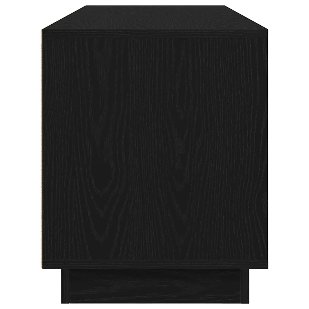 Mobile Porta TV con Luci LED Rovere Nero 160,5x41x50 cm 3328427