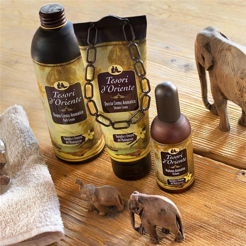 TESORI D'ORIENTE BAGNO CREMA AROMATICO VANIGLIA E ZENZERO DEL MADAGASCAR 500ML