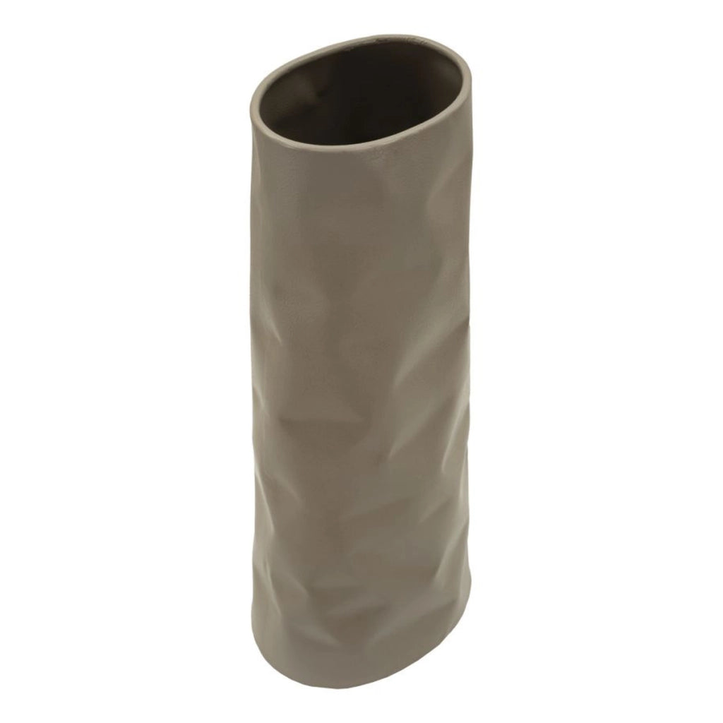 Vaso Decorativo VKH1015, Beige, Metallo, 16x20x50 cm