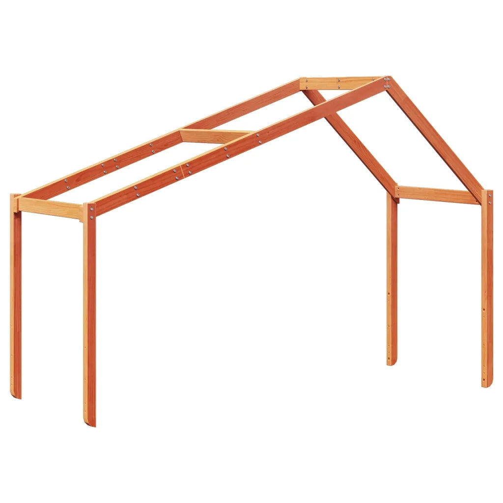 vidaXL Letto a Soppalco con Tetto Cera 80x200 cm in Legno di Pino