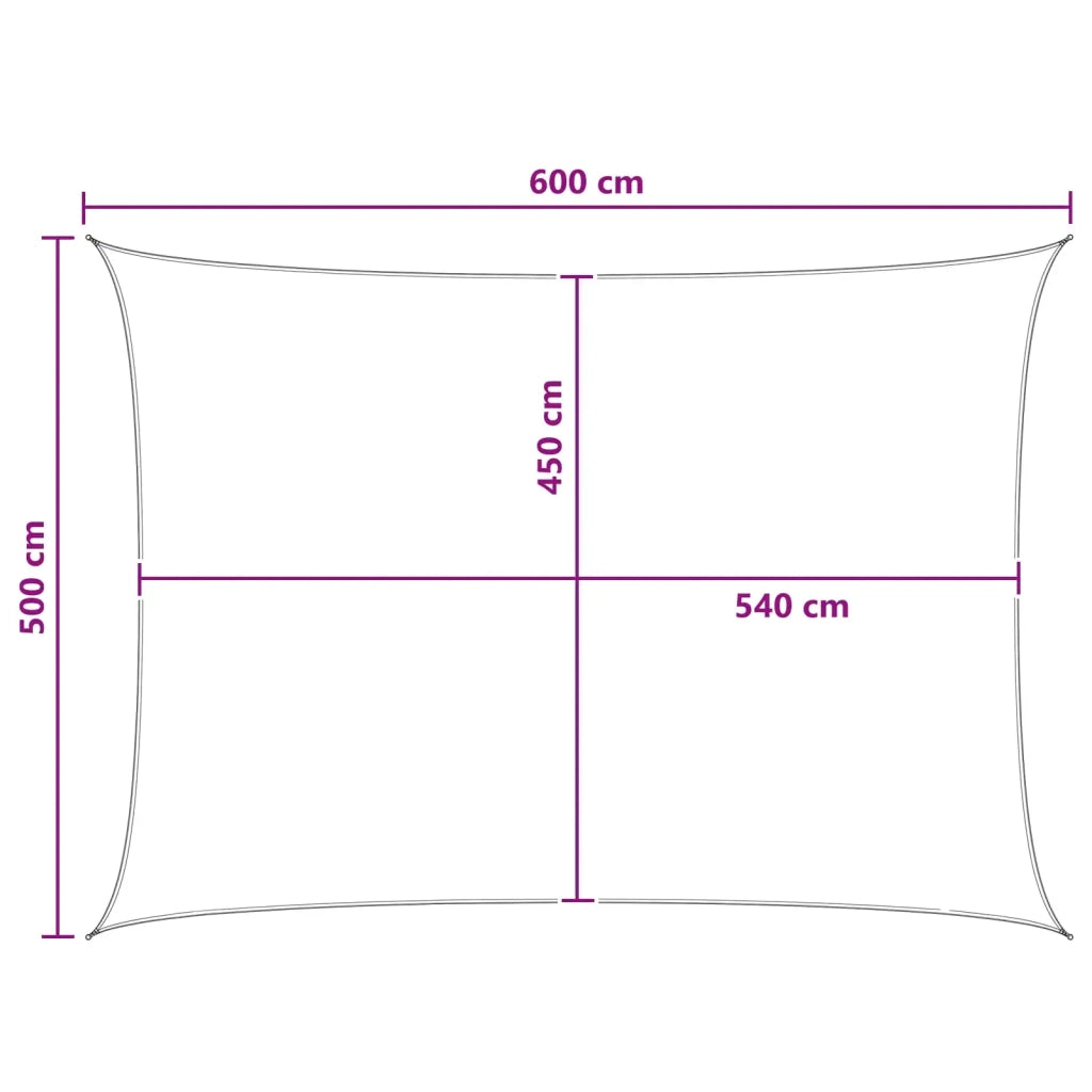 Telo Ombra Blu e Bianco 5 x 6 m HDPE 42032897