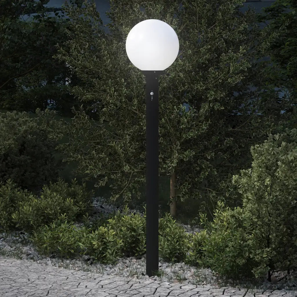 Lampada a paletto con sensore 120 cm Nera IP44 4006117