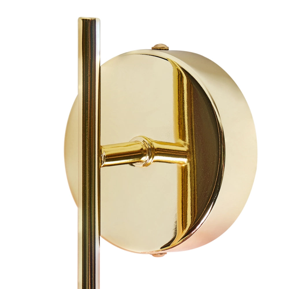 Set di 2 lampade da parete con paralume in vetro rosa e metallo dorato stile Industriale moderno