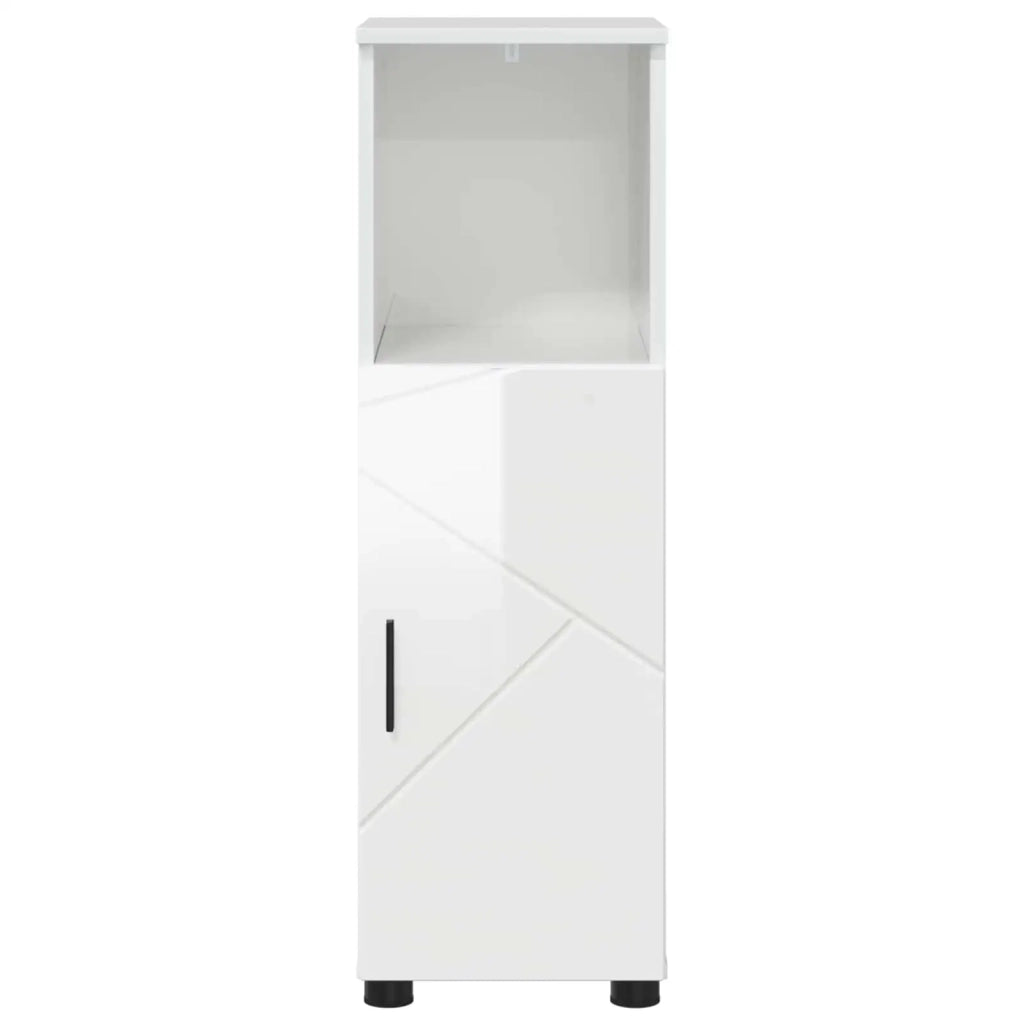 Mobile da Bagno con archiviazione Bianco Lucido 30 x 35 x 95 cm 883318