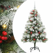 Albero di Natale | Decorazioni natalizie artificiale Verde e bianco 150 cm